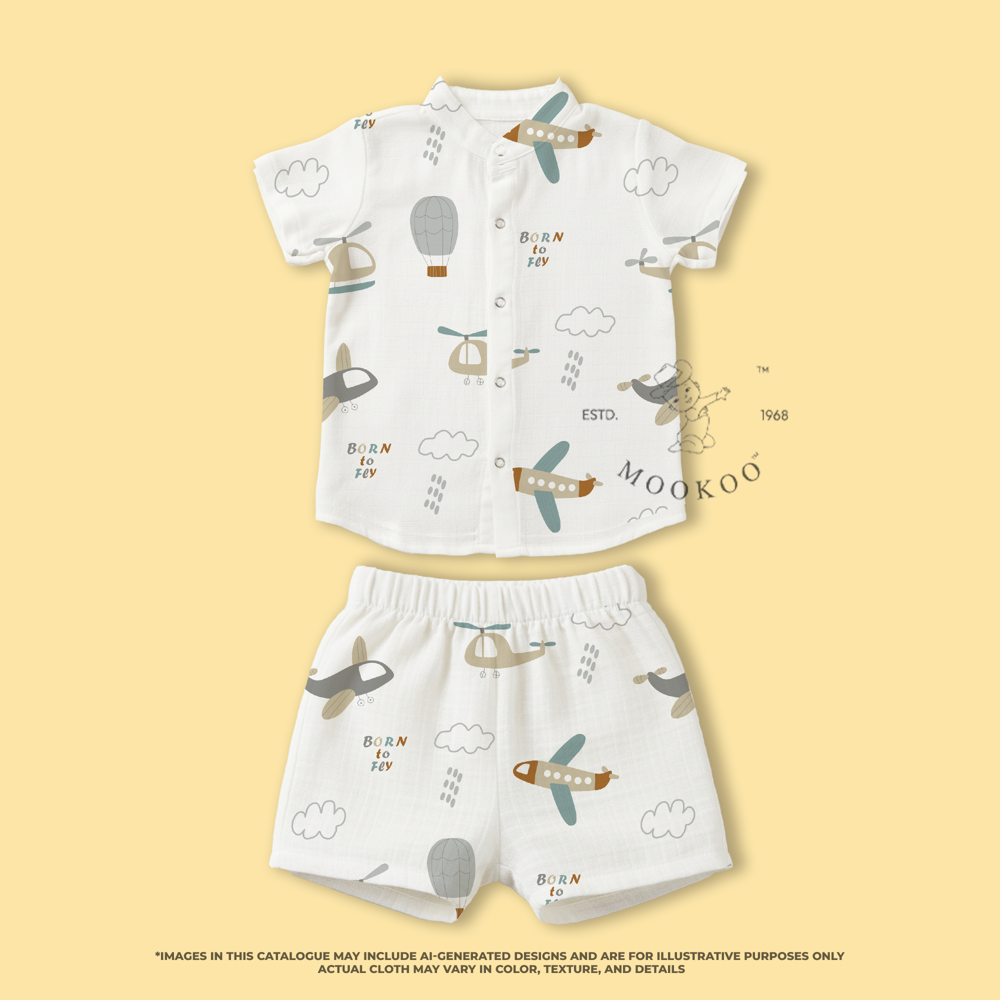 Shirt & Shorts | Muslin Cotton