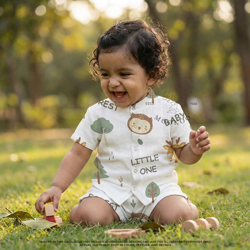 Shirt & Shorts | Muslin Cotton