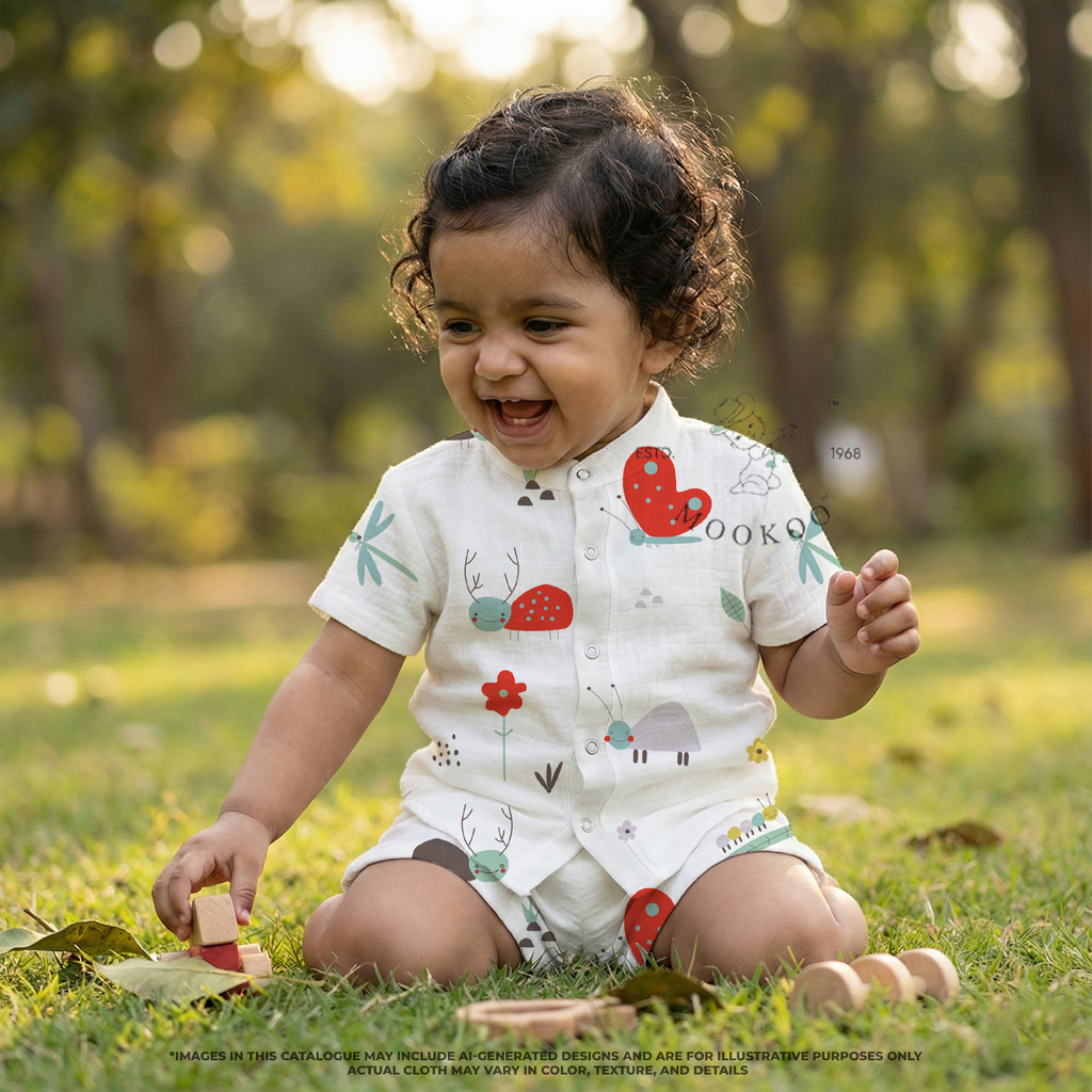 Shirt & Shorts | Muslin Cotton