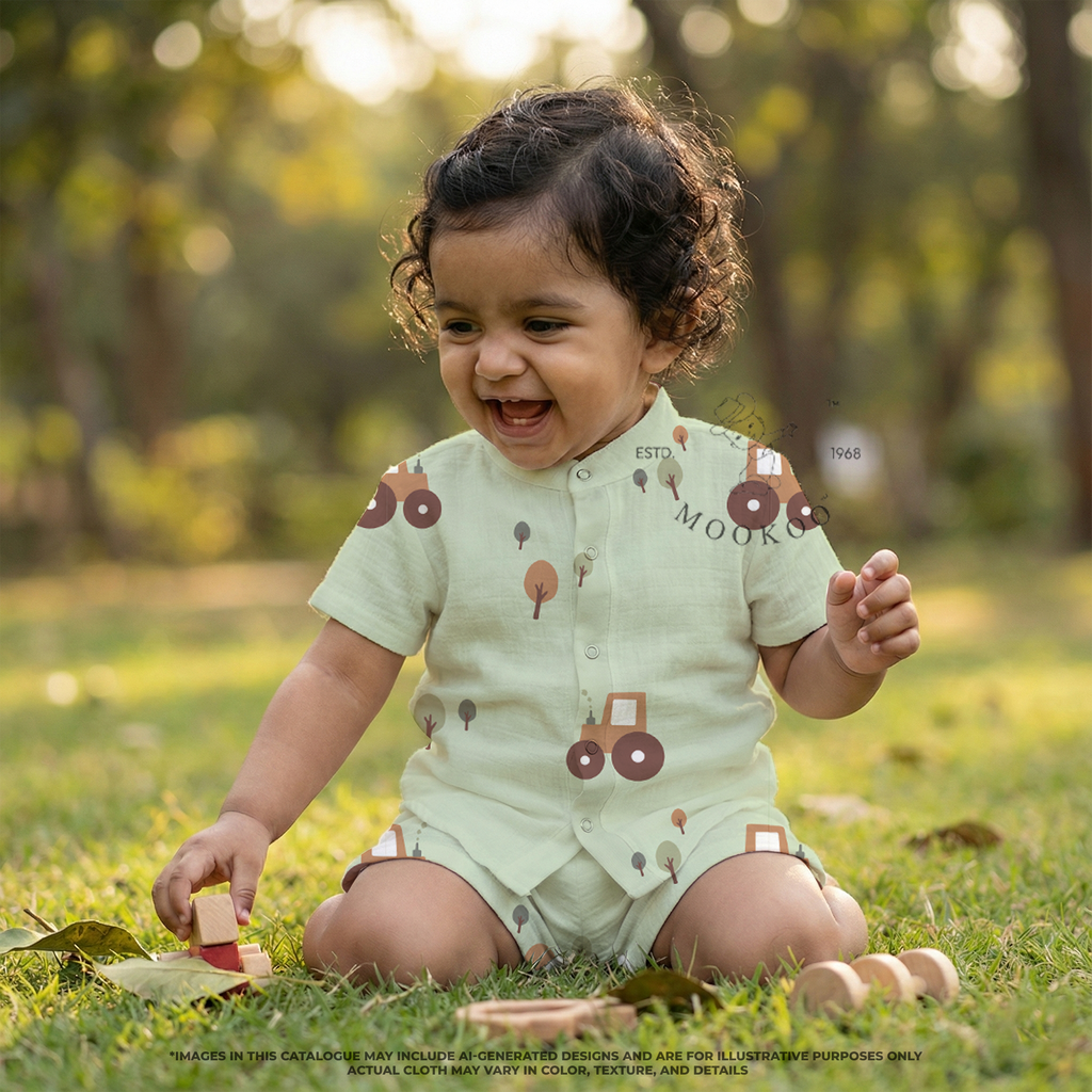 Shirt & Shorts | Muslin Cotton